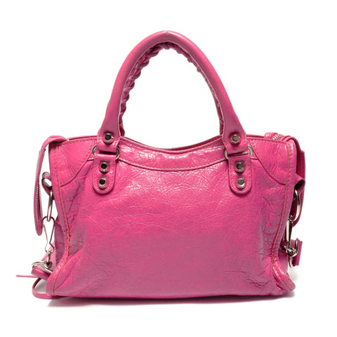 BALENCIAGA City 2way logo print Shoulder Bag pink WS27471