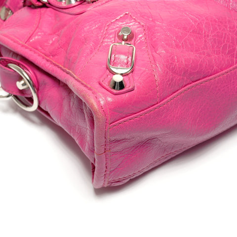 BALENCIAGA City 2way logo print Shoulder Bag pink WS27471