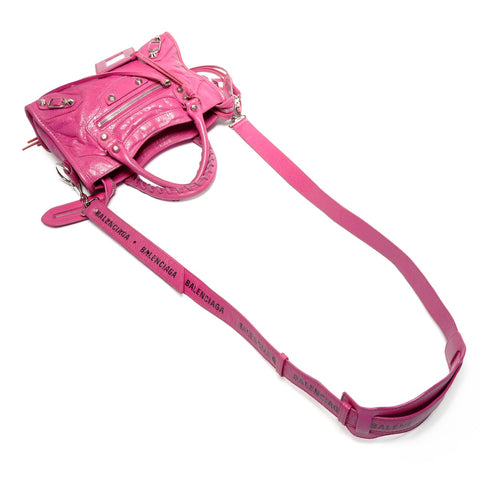 BALENCIAGA City 2way logo print Shoulder Bag pink WS27471