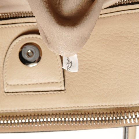 PRADA Leather 2way Tote Bag beige WS27472
