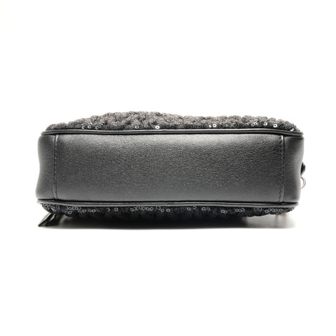 Miu Miu Sequin Chain Shoulder Bag black WS27475