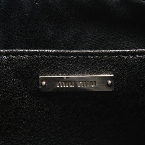 Miu Miu Sequin Chain Shoulder Bag black WS27475