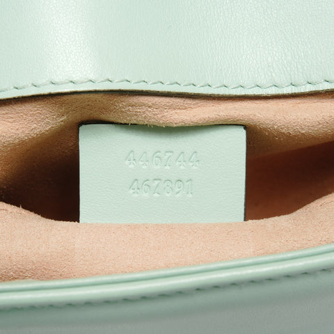 GUCCI GG Marmont Leather Shoulder Bag green WS27476