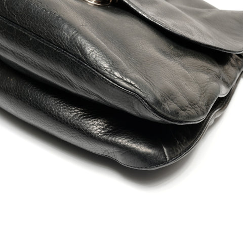 PRADA leather Shoulder Bag black WS27477