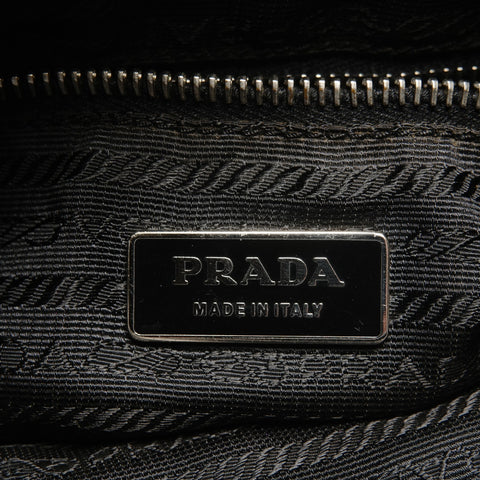 PRADA leather Shoulder Bag black WS27477