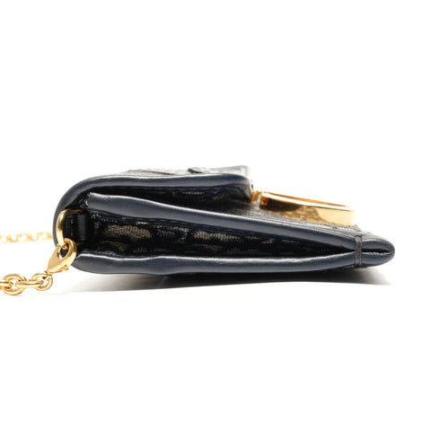 Christian Dior Oblique Montaigne 30 Trotter Shoulder Bag Navy WS27479
