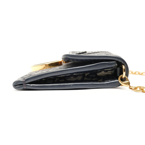 Christian Dior Oblique Montaigne 30 Trotter Shoulder Bag Navy WS27479