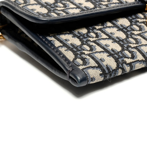 Christian Dior Oblique Montaigne 30 Trotter Shoulder Bag Navy WS27479