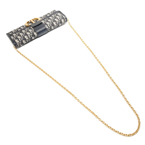 Christian Dior Oblique Montaigne 30 Trotter Shoulder Bag Navy WS27479