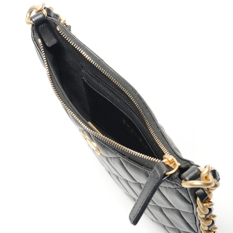 CHANEL 23B Hobo Chain Shoulder Bag black WS27480