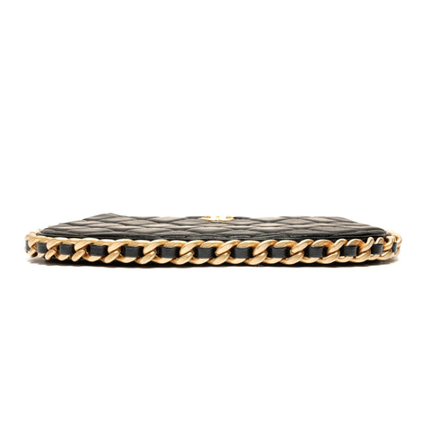 CHANEL 23B Hobo Chain Shoulder Bag black WS27480