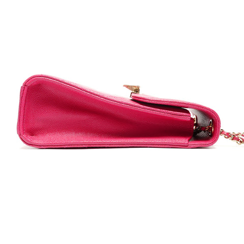 CHANEL Caviar Skin Phone Holder Shoulder Bag pink WS27481