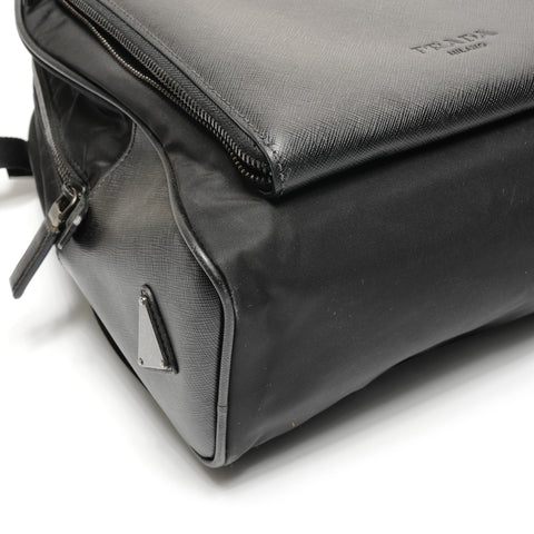 PRADA Nylon saffiano Backpack  Daypack black WS27483