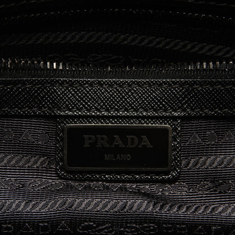 PRADA Nylon saffiano Backpack  Daypack black WS27483
