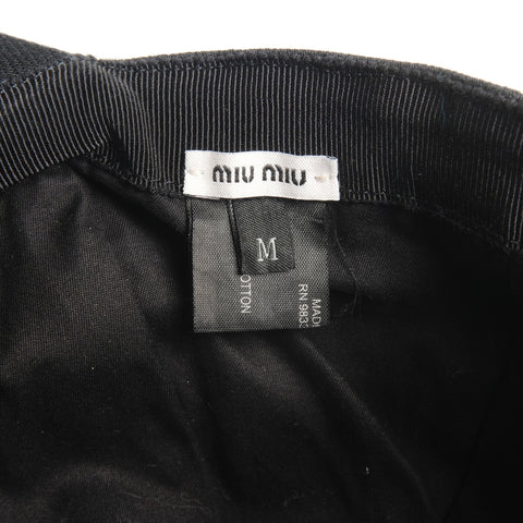Miu Miu Canvas Logo Size:M cap black WS27491