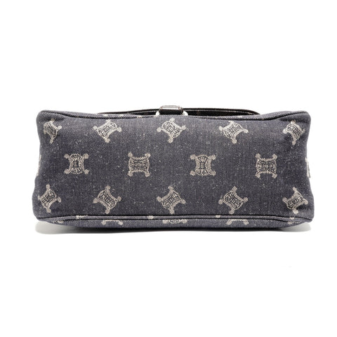 CELINE Macadam denim Shoulder Bag Navy WS27495