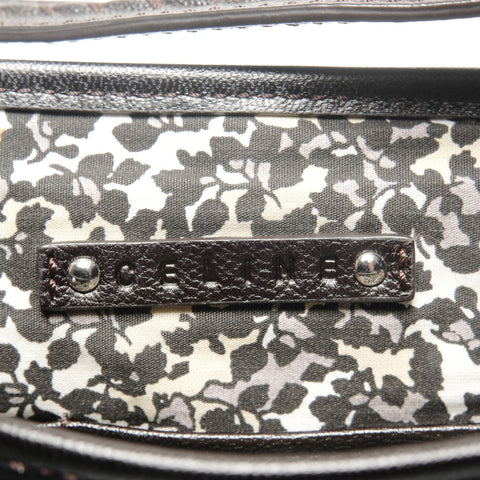 CELINE Macadam denim Shoulder Bag Navy WS27495