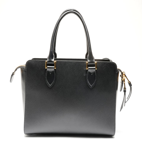 PRADA Saffiano Galleria 2-way 1BA113 Handbag black WS27498