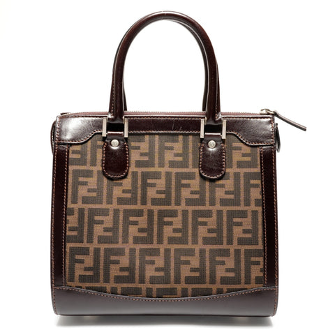 FENDI Zucca canvas Handbag Brown WS27499