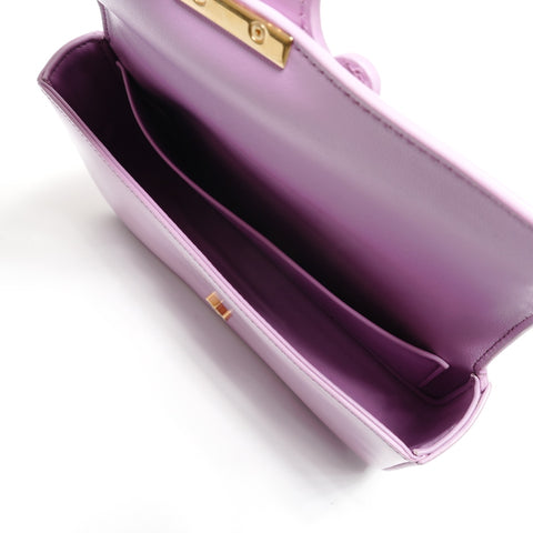 CELINE Triomphe Chain Shoulder Bag, Shiny Calfskin Shoulder Bag pink WS27500