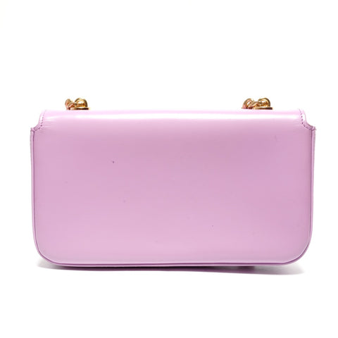 CELINE Triomphe Chain Shoulder Bag, Shiny Calfskin Shoulder Bag pink WS27500