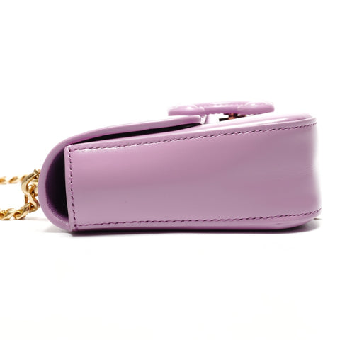 CELINE Triomphe Chain Shoulder Bag, Shiny Calfskin Shoulder Bag pink WS27500