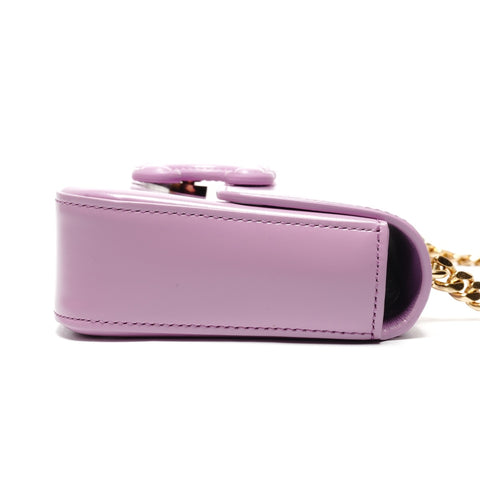 CELINE Triomphe Chain Shoulder Bag, Shiny Calfskin Shoulder Bag pink WS27500