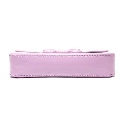 CELINE Triomphe Chain Shoulder Bag, Shiny Calfskin Shoulder Bag pink WS27500