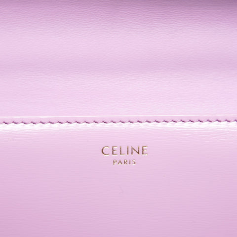 CELINE Triomphe Chain Shoulder Bag, Shiny Calfskin Shoulder Bag pink WS27500