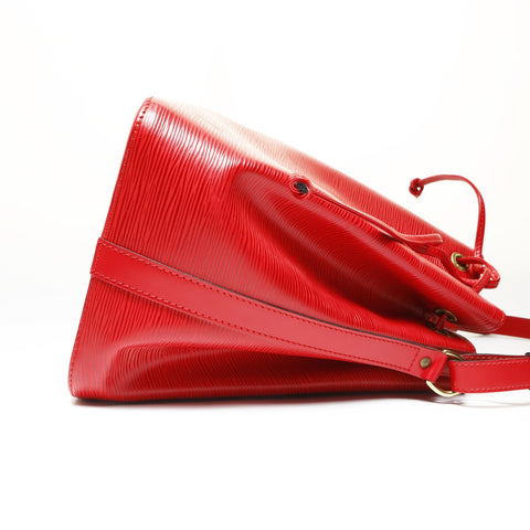 LOUIS VUITTON 1996 Epi Petit Noe Black Shoulder Bag Red WS27502