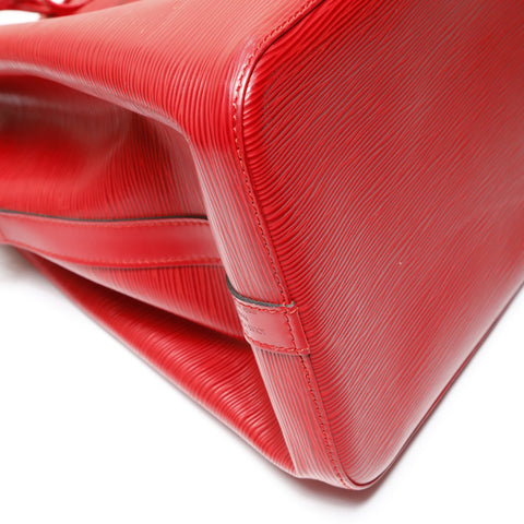 LOUIS VUITTON 1996 Epi Petit Noe Black Shoulder Bag Red WS27502