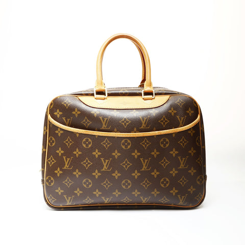 LOUIS VUITTON Monogram Deauville 2005 Handbag Brown WS27511