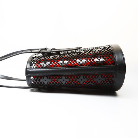 LOUIS VUITTON Monogram lace bucket PM Shoulder Bag black WS27513