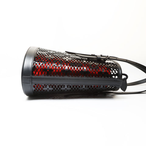 LOUIS VUITTON Monogram lace bucket PM Shoulder Bag black WS27513