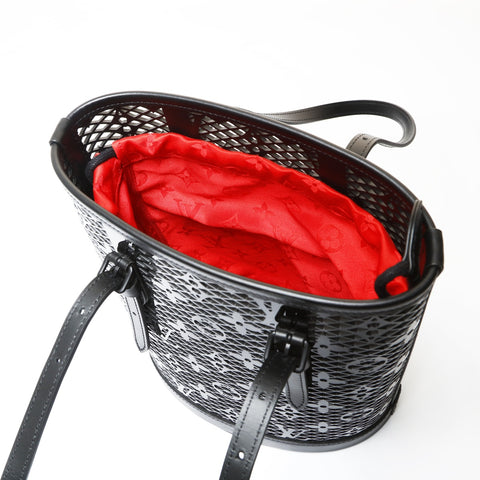LOUIS VUITTON Monogram lace bucket PM Shoulder Bag black WS27513