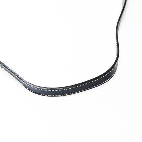 YVES SAINT LAURENT YSL Y-cut logo leather Shoulder Bag Navy WS27514
