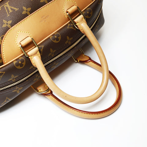 LOUIS VUITTON Monogram Deauville 2001 Handbag Brown WS27516