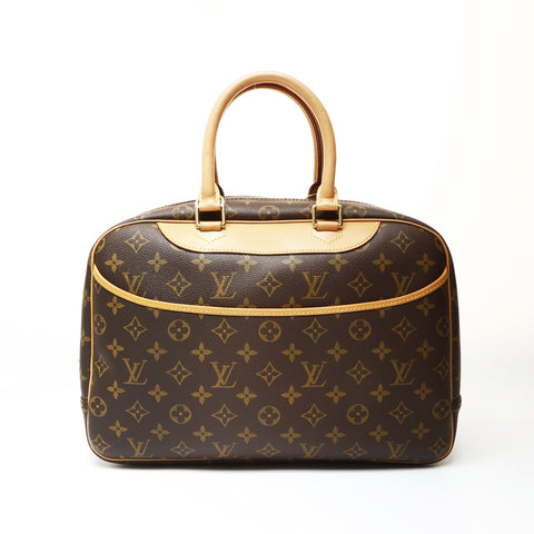 LOUIS VUITTON Monogram Deauville 2001 Handbag Brown WS27516