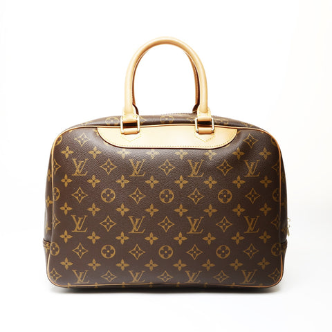 LOUIS VUITTON Monogram Deauville 2001 Handbag Brown WS27516