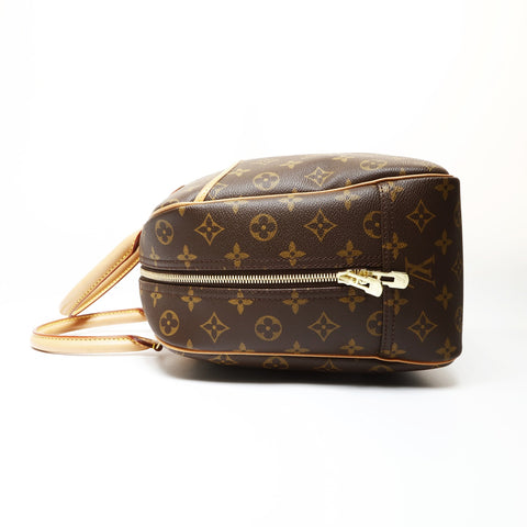 LOUIS VUITTON Monogram Deauville 2001 Handbag Brown WS27516