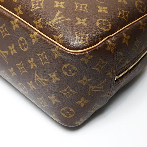 LOUIS VUITTON Monogram Deauville 2001 Handbag Brown WS27516