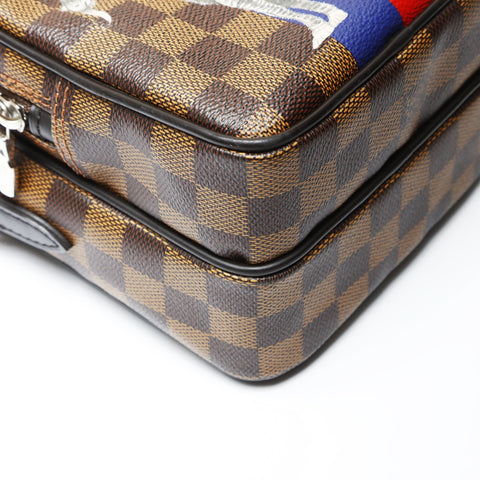 LOUIS VUITTON 2016 Damier Amazon Chapman Shoulder Bag Brown WS27526