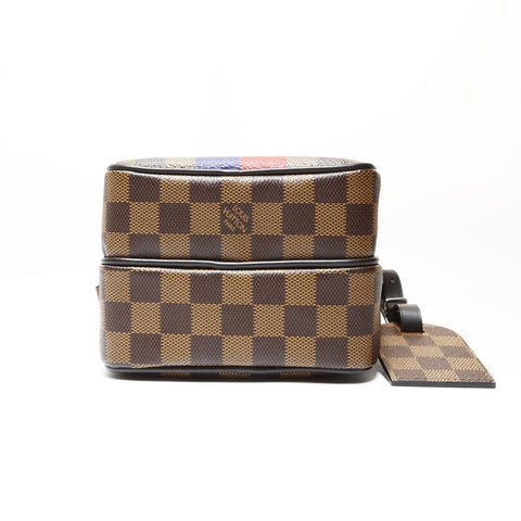 LOUIS VUITTON 2016 Damier Amazon Chapman Shoulder Bag Brown WS27526