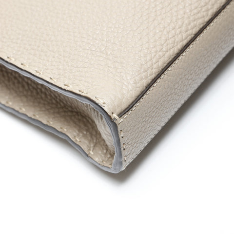 FENDI Leder Peekaboo 2way Selleria Banana Umhängetasche grau WS27529
