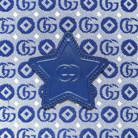 GUCCI GG Canvas Star Shoulder Bag blue WS27530