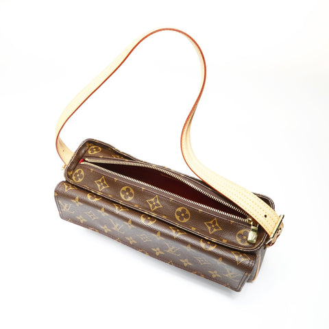 LOUIS VUITTON 2003 Monogram Viva Cite MM Shoulder Bag Brown WS27531