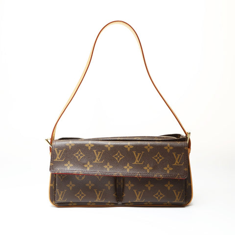 LOUIS VUITTON 2003 Monogram Viva Cite MM Shoulder Bag Brown WS27531