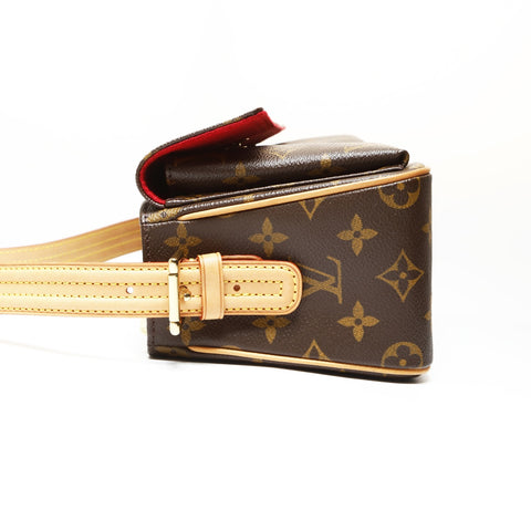 LOUIS VUITTON 2003 Monogram Viva Cite MM Shoulder Bag Brown WS27531