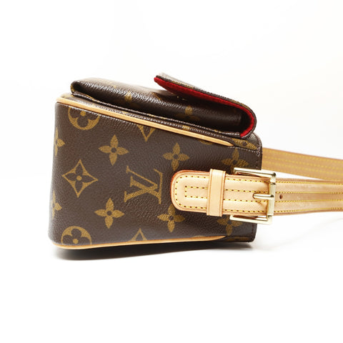 LOUIS VUITTON 2003 Monogram Viva Cite MM Shoulder Bag Brown WS27531