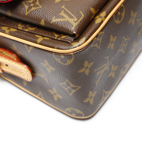 LOUIS VUITTON 2003 Monogram Viva Cite MM Shoulder Bag Brown WS27531